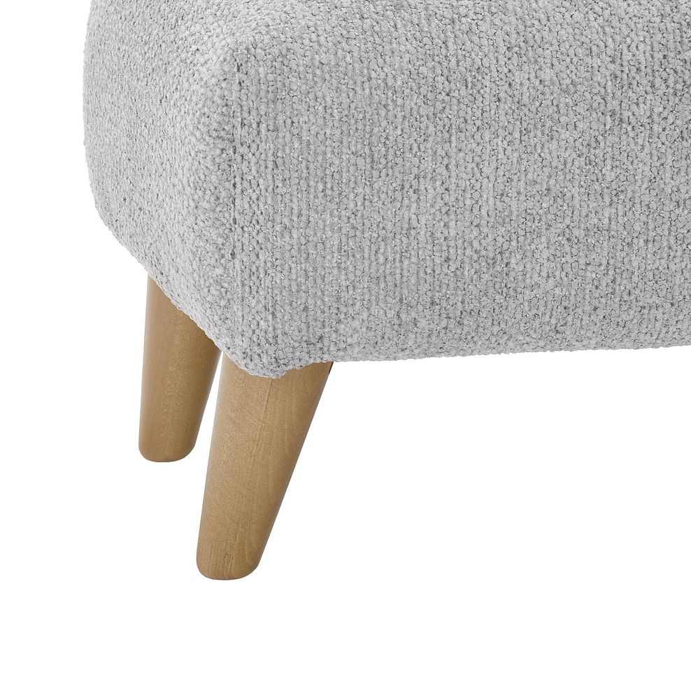 Hoxley Bench Footstool in Leo Silver fabric 5