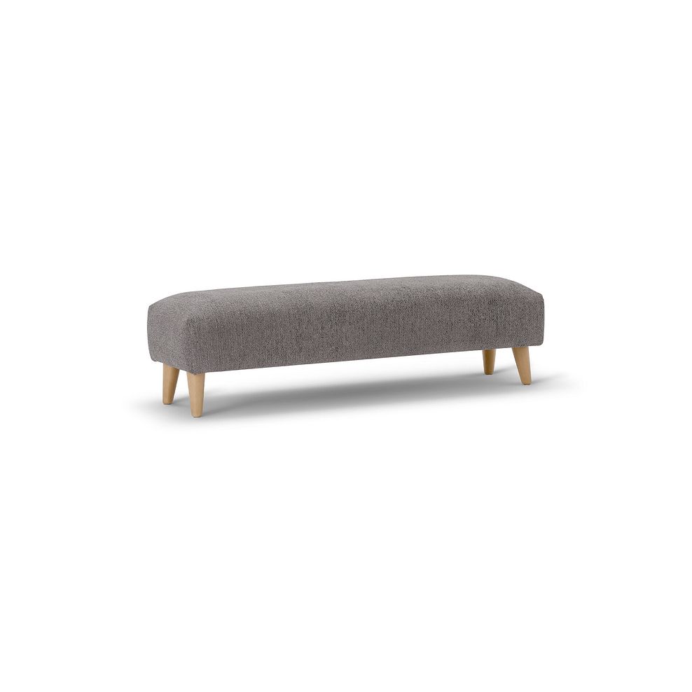 Hoxley Bench Footstool in Leo Truffle fabric 2