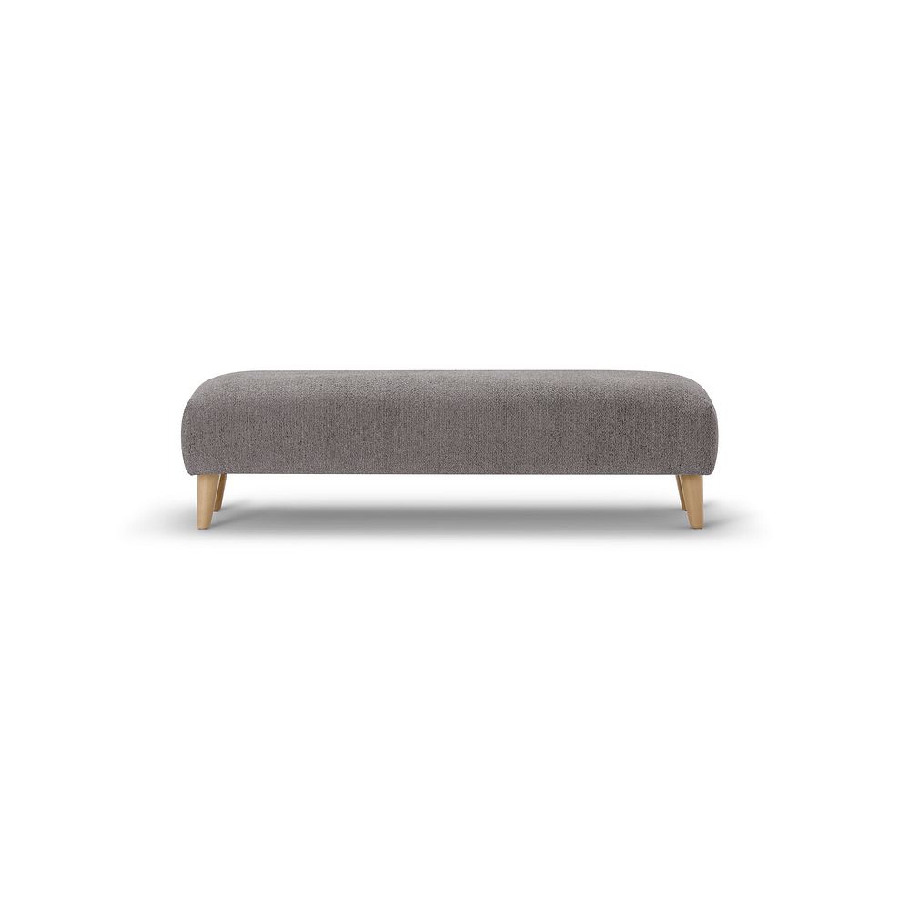 Hoxley Bench Footstool in Leo Truffle fabric 1