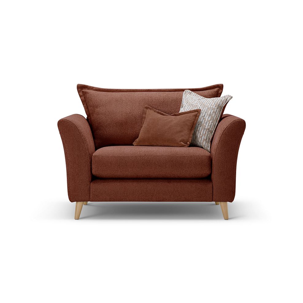 Hoxley Loveseat in Leo Rust fabric 1