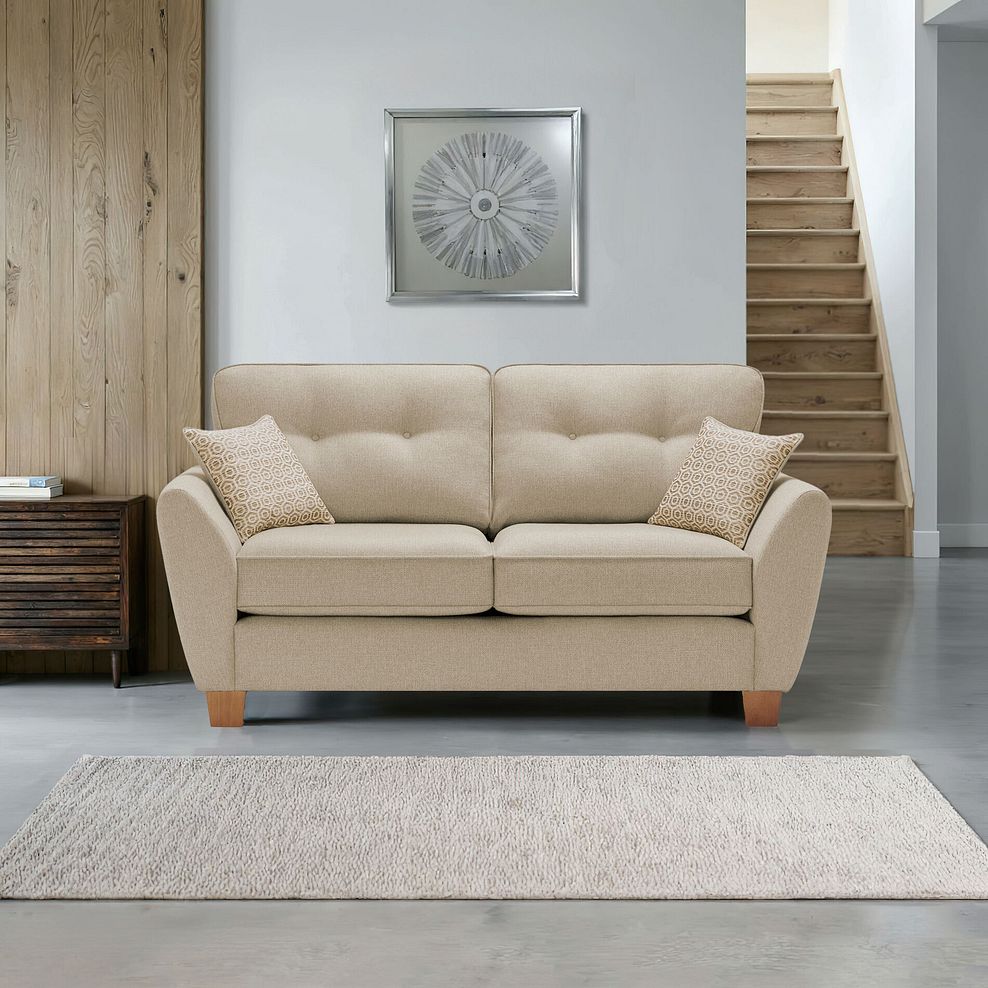 Inca 2 Seater Sofa in Christy Collection Beige Fabric 1