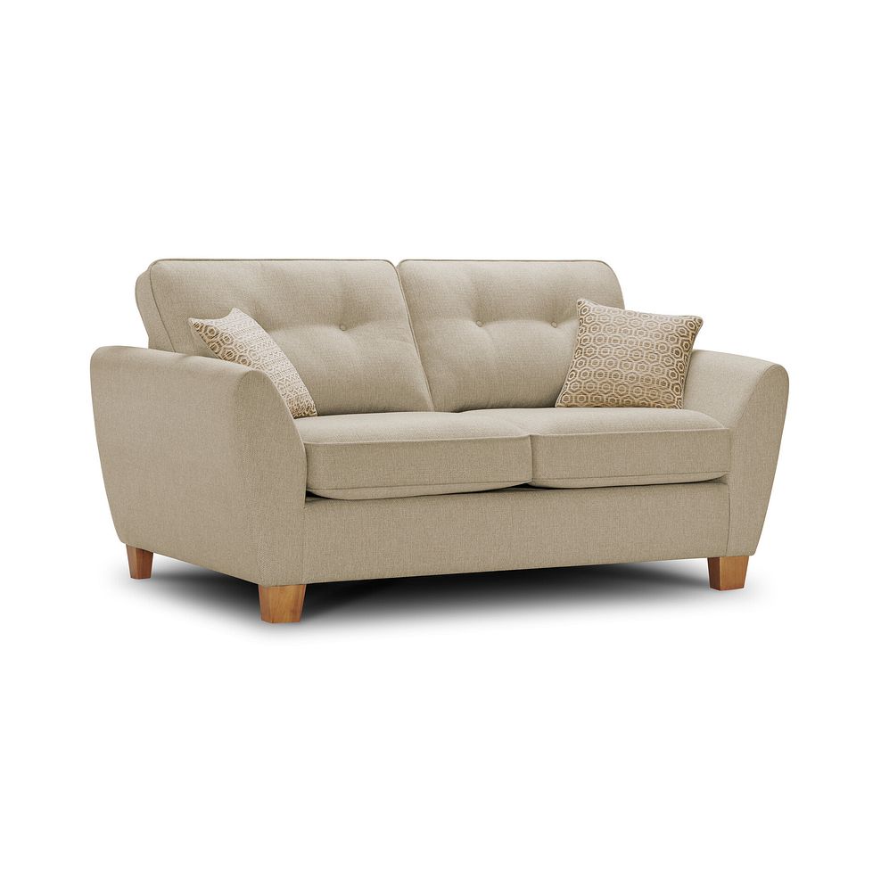 Inca 2 Seater Sofa Bed in Christy Collection Beige Fabric Thumbnail 2