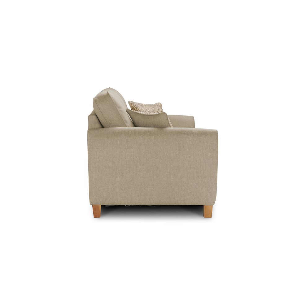 Inca 2 Seater Sofa Bed in Christy Collection Beige Fabric Thumbnail 5