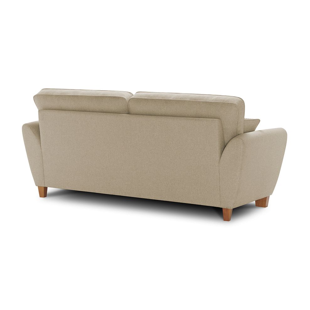 Inca 3 Seater Sofa in Christy Collection Beige Fabric 3