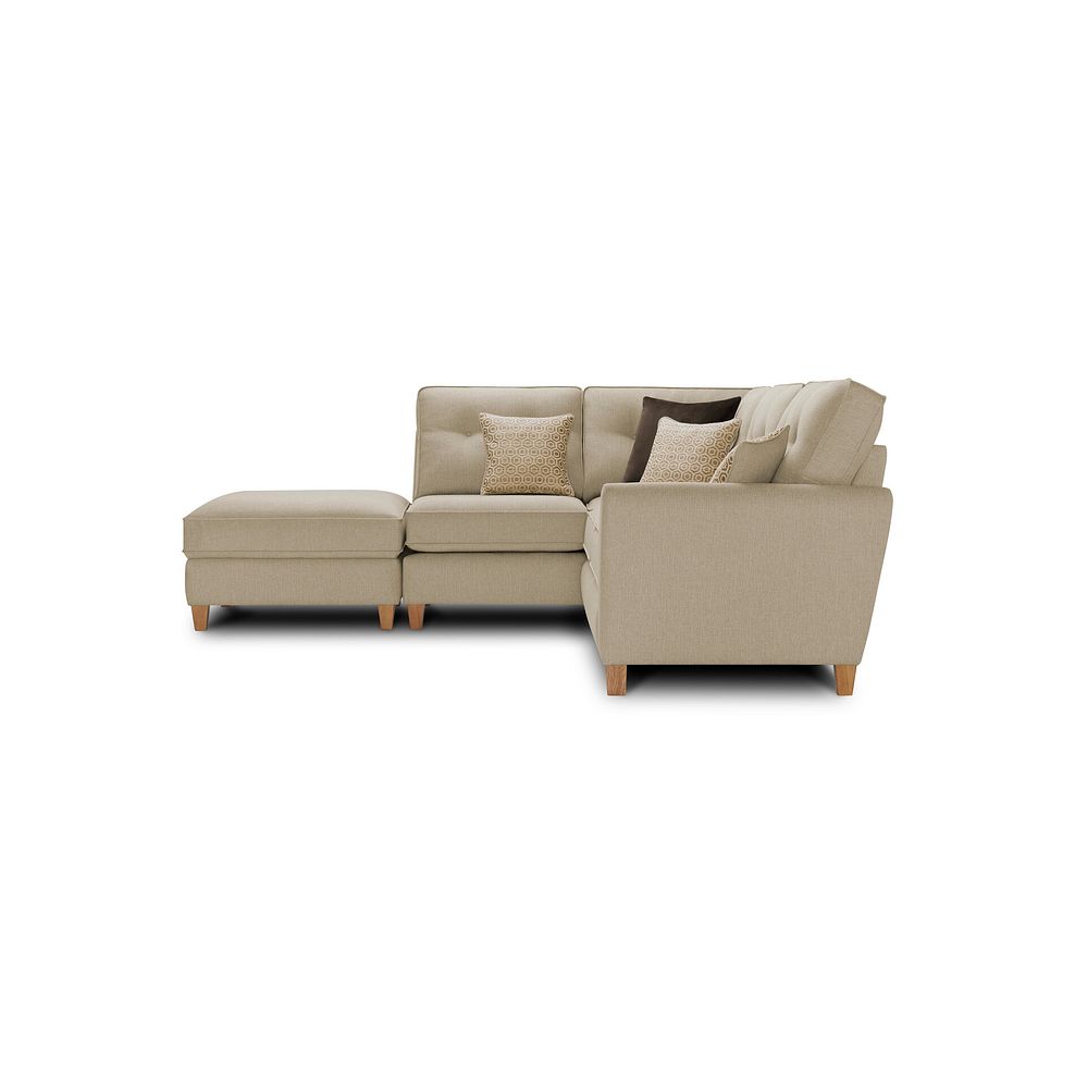 Inca Right Hand Corner Chaise Sofa in Christy Collection Beige Fabric 3
