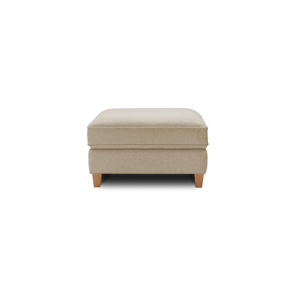 Inca Corner Chaise Large Storage Footstool in Christy Collection Beige Fabric 2