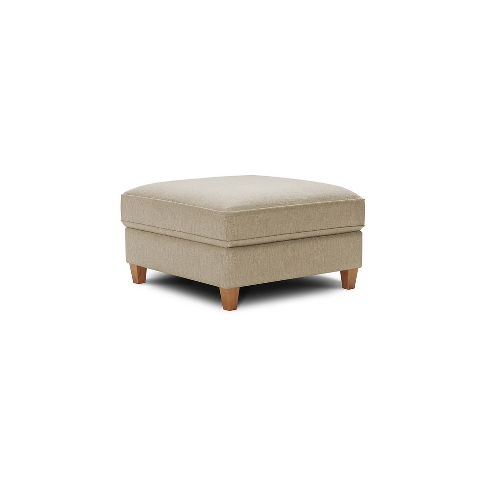 Inca Corner Chaise Large Storage Footstool in Christy Collection Beige Fabric 1