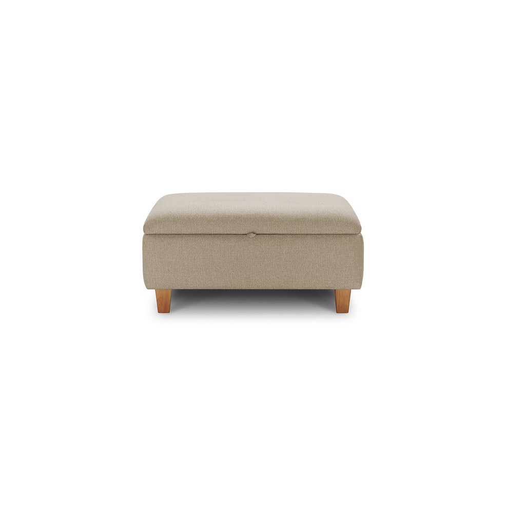 Inca Storage Footstool in Christy Collection Beige Fabric 2