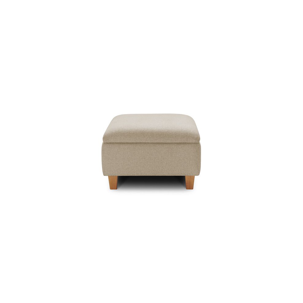 Inca Storage Footstool in Christy Collection Beige Fabric Thumbnail 4