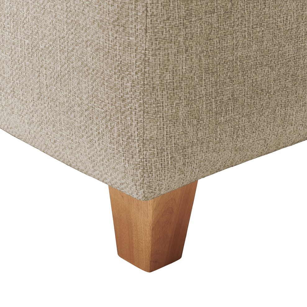 Inca Storage Footstool in Christy Collection Beige Fabric Thumbnail 5