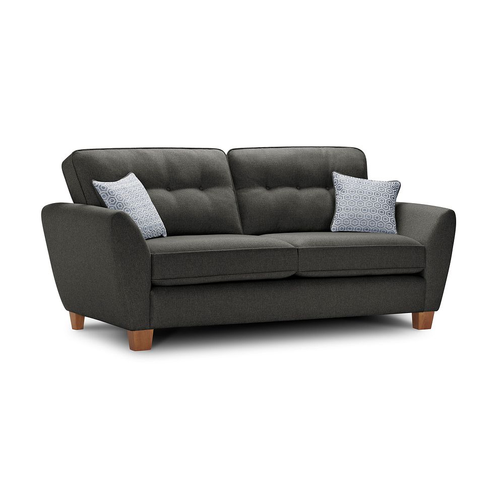 Inca 3 Seater Sofa in Christy Collection Charcoal Fabric Thumbnail 1