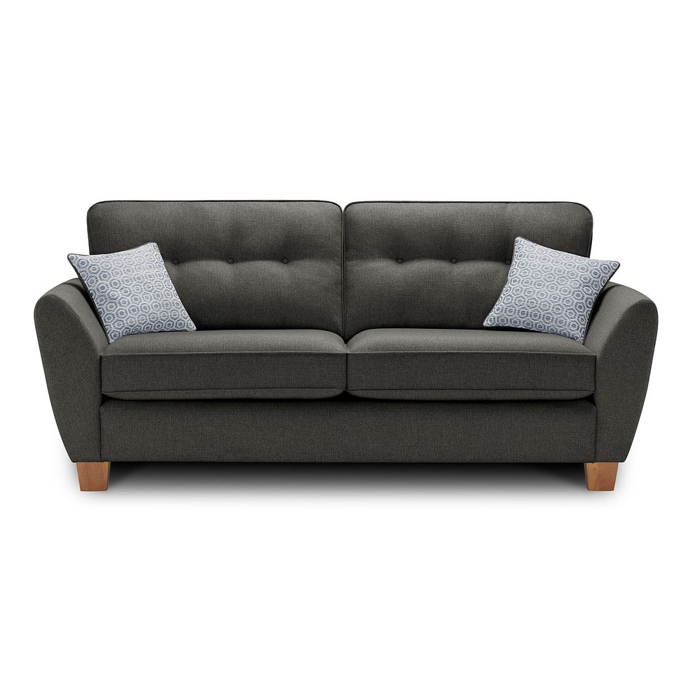 Inca 3 Seater Sofa in Christy Collection Charcoal Fabric Thumbnail 2