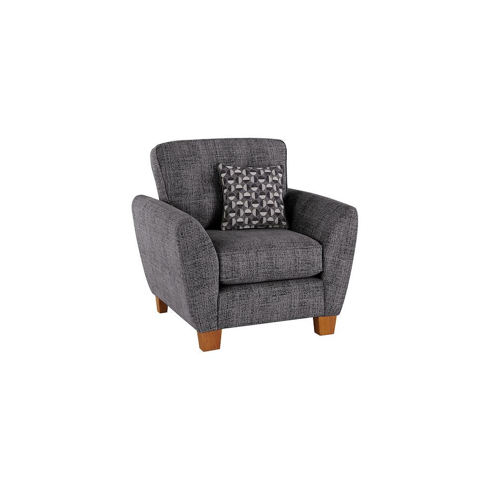 Inca Armchair in May Collection Charcoal fabric