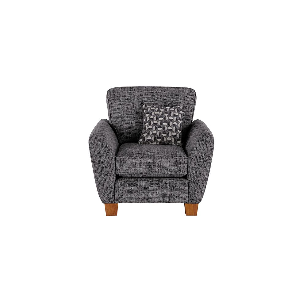 Inca Armchair in May Collection Charcoal fabric Thumbnail 2
