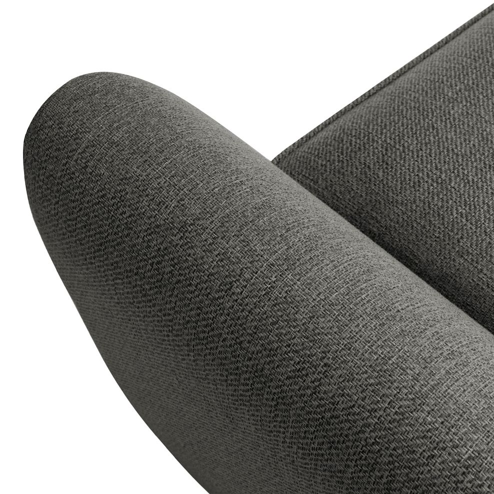 Inca Right Hand Corner Chaise Sofa in Christy Collection Charcoal Fabric 7