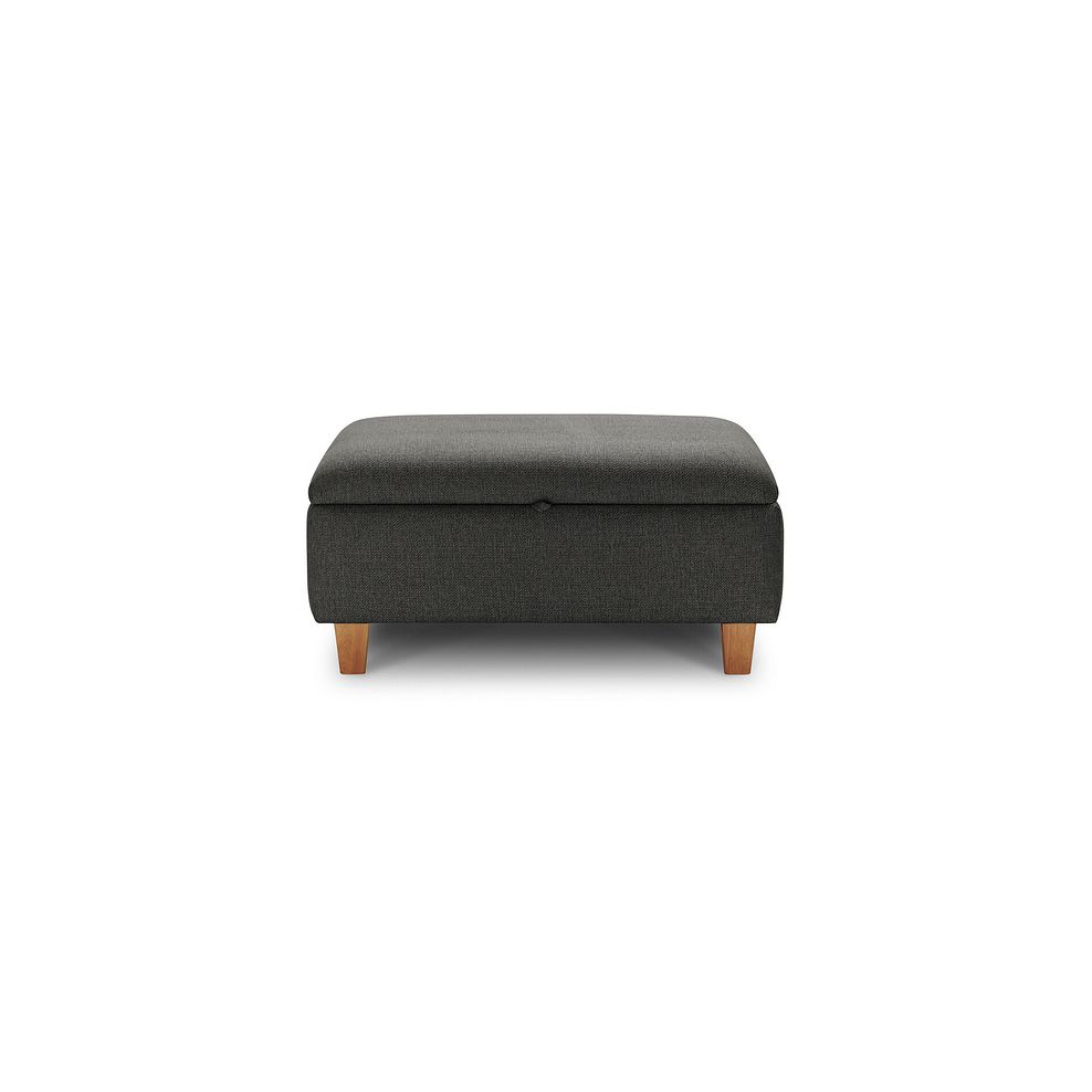 Inca Storage Footstool in Christy Collection Charcoal Fabric 2