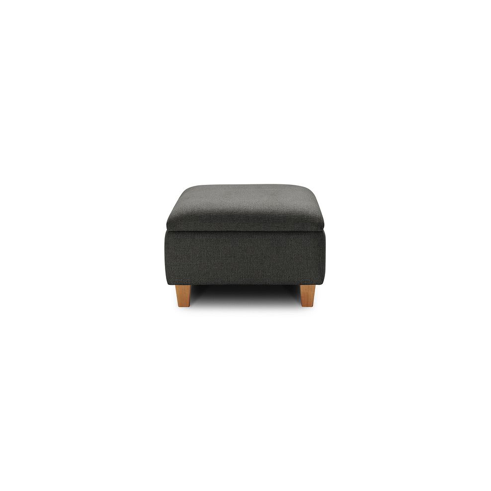 Inca Storage Footstool in Christy Collection Charcoal Fabric 4