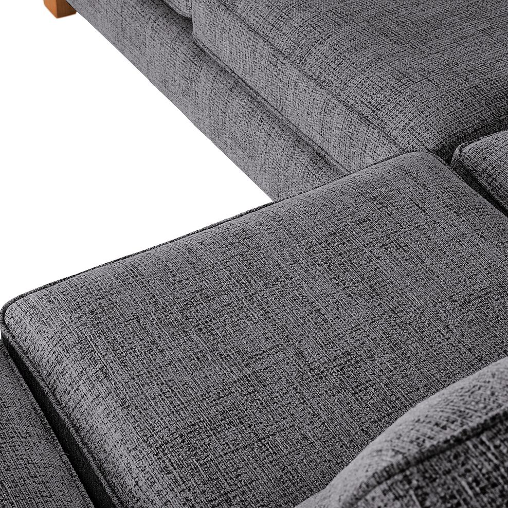 Inca Left Hand Corner Chaise Sofa in May Collection Charcoal fabric 6
