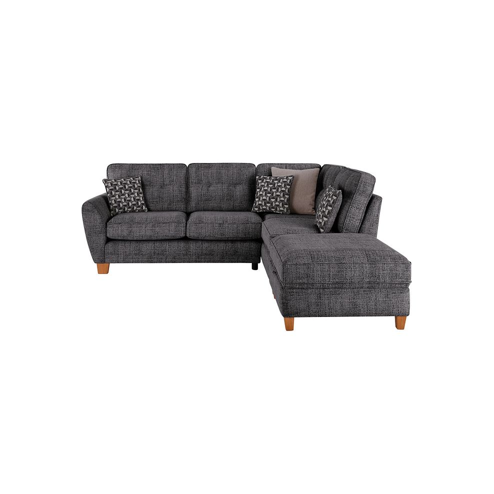 Inca Left Hand Corner Chaise Sofa in May Collection Charcoal fabric 2
