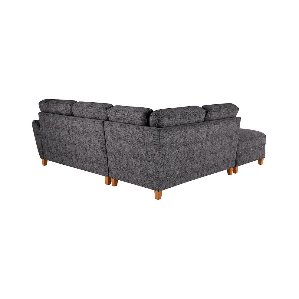 Inca Charcoal Right Hand Corner Chaise Sofa Oak furnitureland