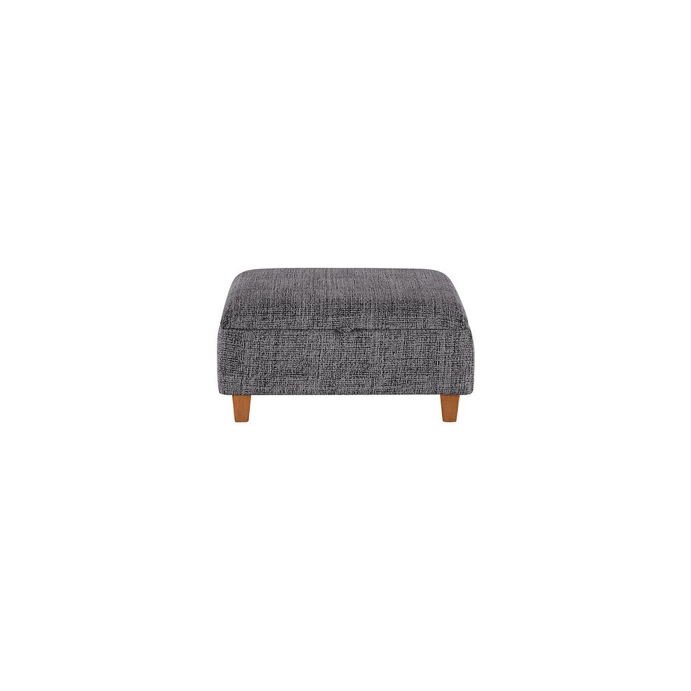 Inca Storage Footstool in May Collection Charcoal fabric Thumbnail 2