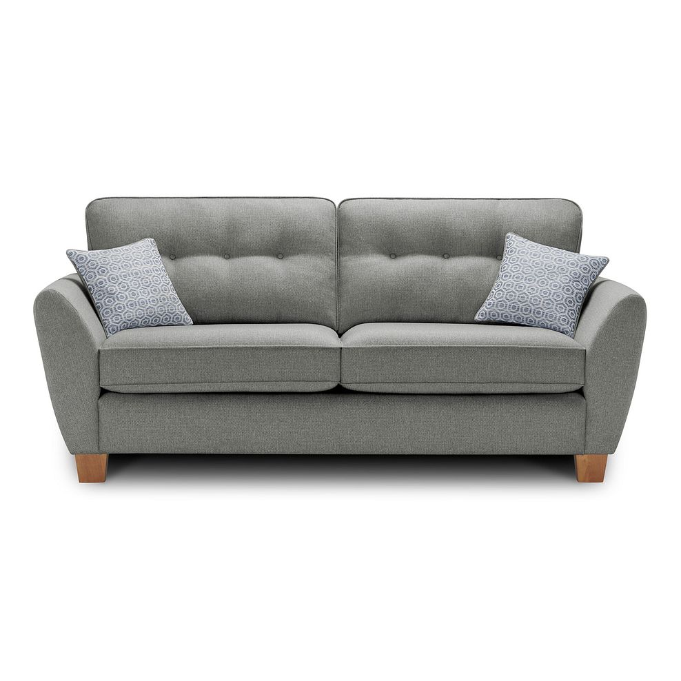 Inca 3 Seater Sofa in Christy Collection Grey Fabric Thumbnail 2