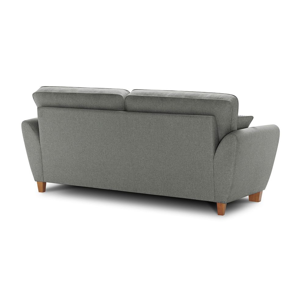Inca 3 Seater Sofa in Christy Collection Grey Fabric Thumbnail 3