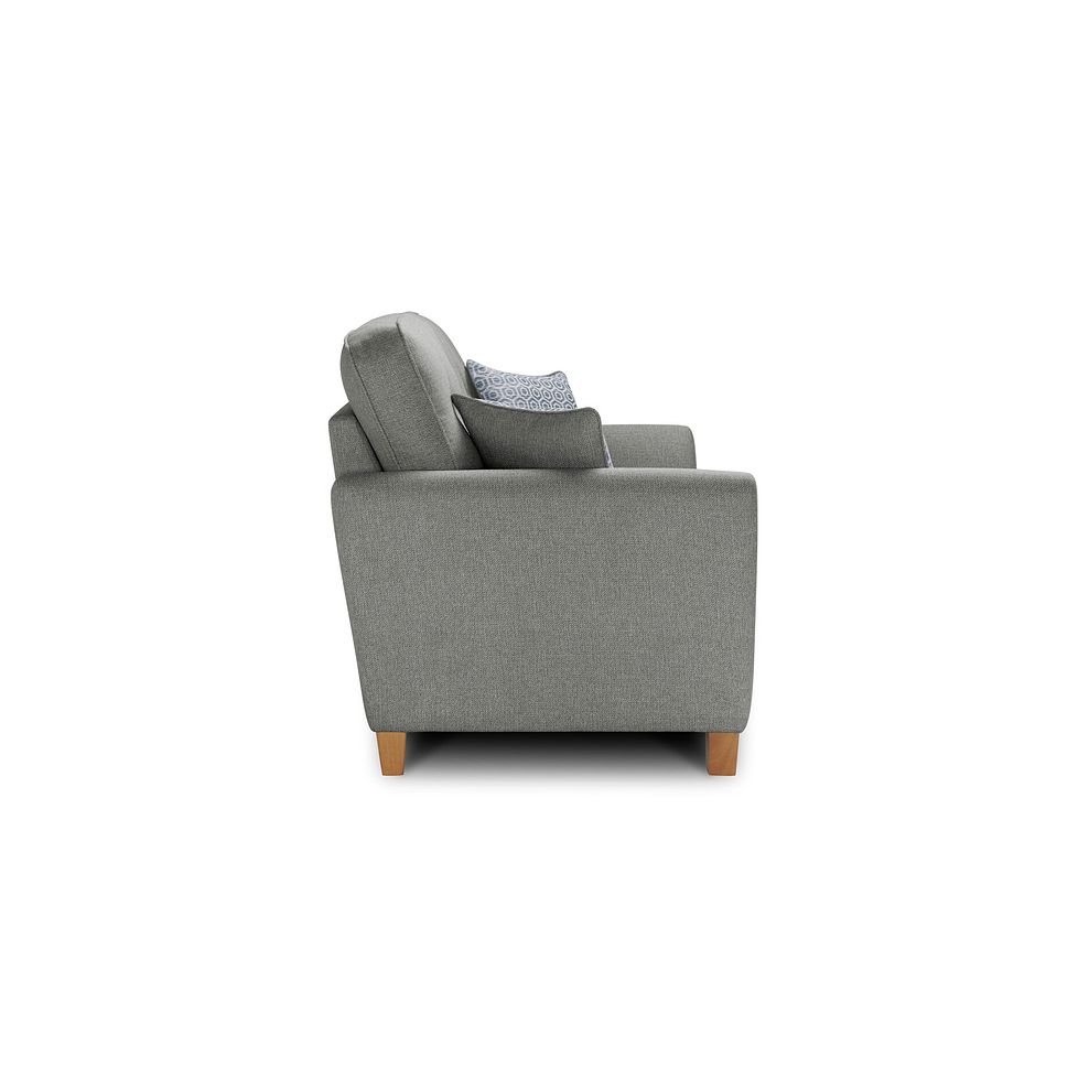 Inca 3 Seater Sofa in Christy Collection Grey Fabric Thumbnail 4