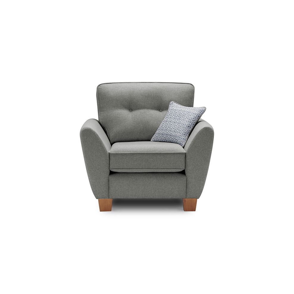 Inca Armchair in Christy Collection Grey Fabric Thumbnail 2