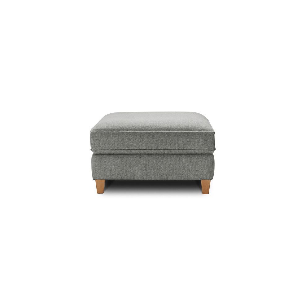 Inca Corner Chaise Large Storage Footstool in Christy Collection Grey Fabric 2