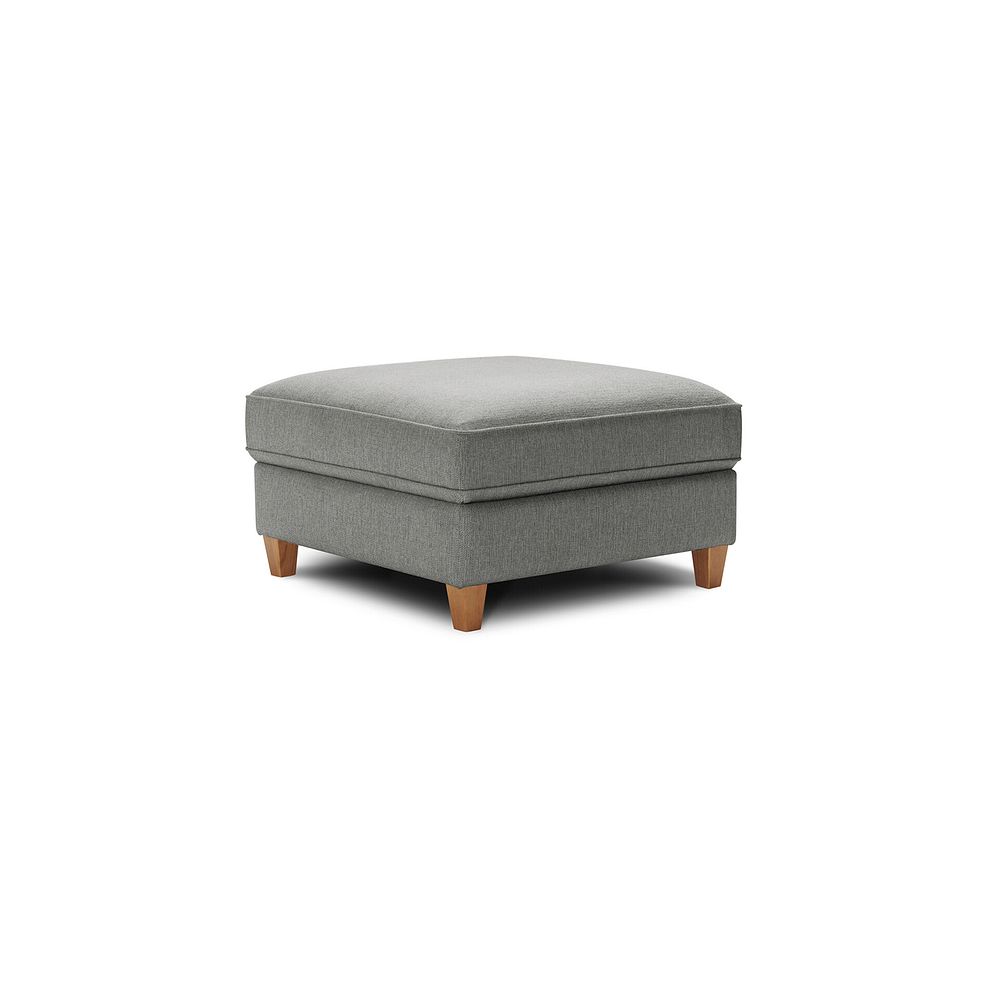 Inca Corner Chaise Large Storage Footstool in Christy Collection Grey Fabric 1