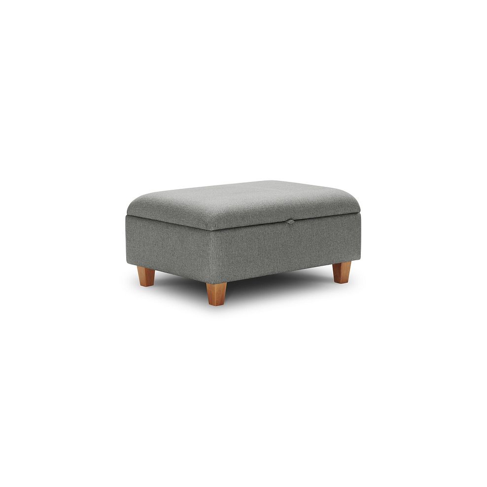 Inca Storage Footstool in Christy Collection Grey Fabric
