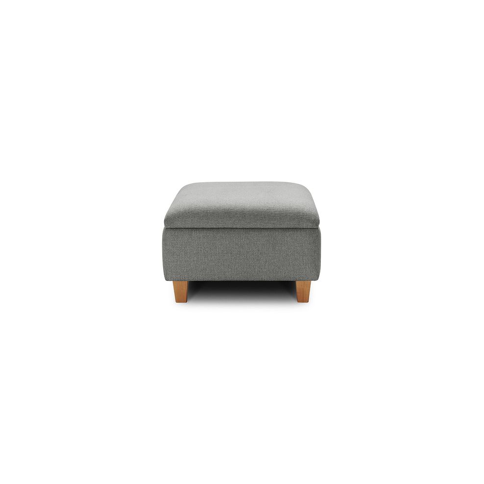Inca Storage Footstool in Christy Collection Grey Fabric Thumbnail 4