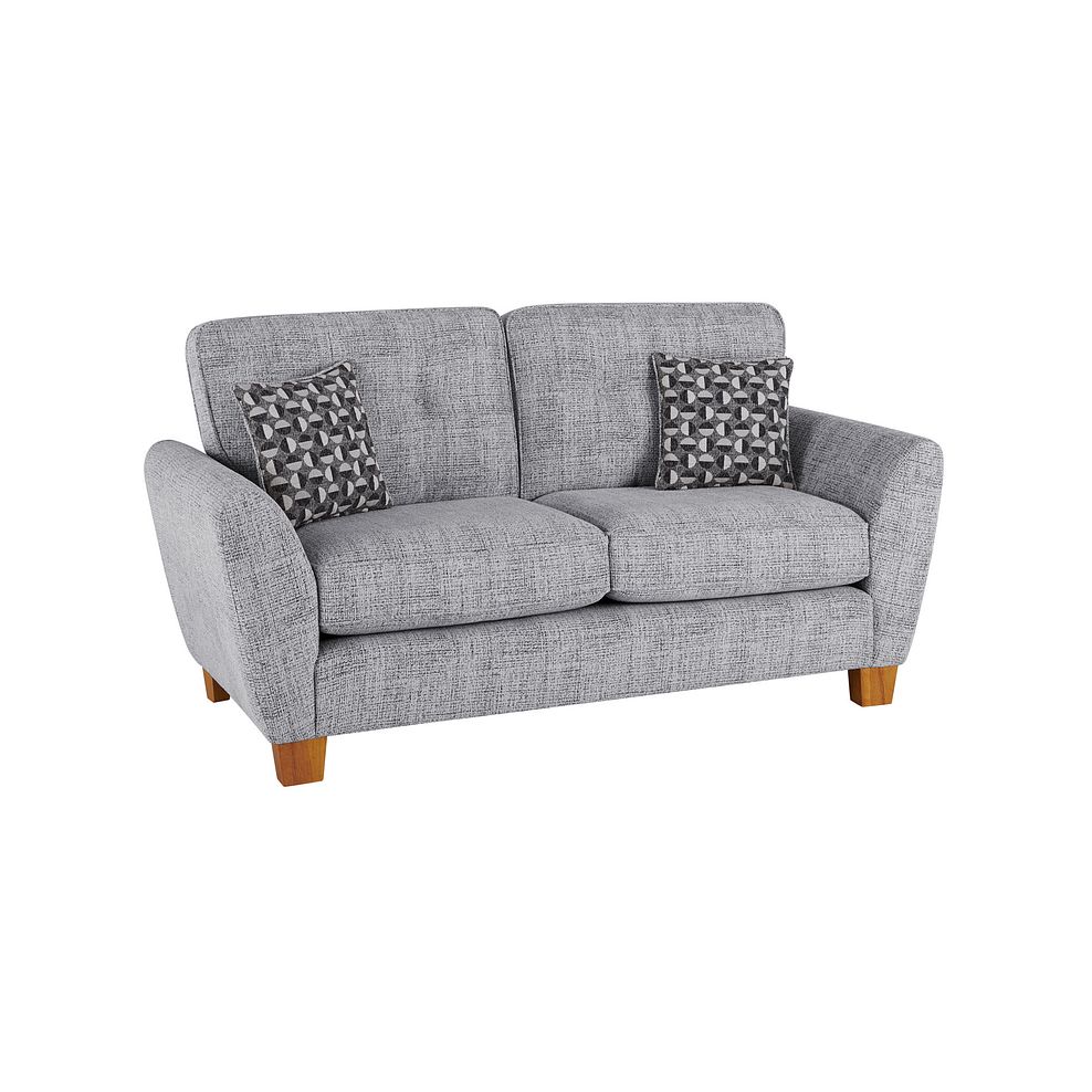 Inca 2 Seater Sofa in May Collection Silver fabric Thumbnail 1