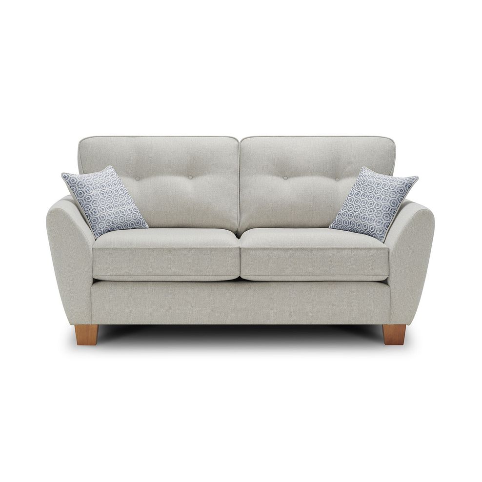 Inca 2 Seater Sofa in Christy Collection Silver Fabric Thumbnail 4