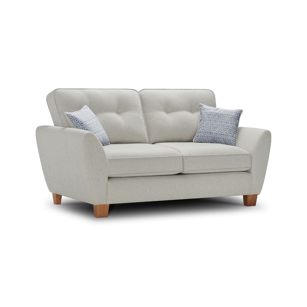 Inca 2 Seater Sofa in Christy Collection Silver Fabric 3