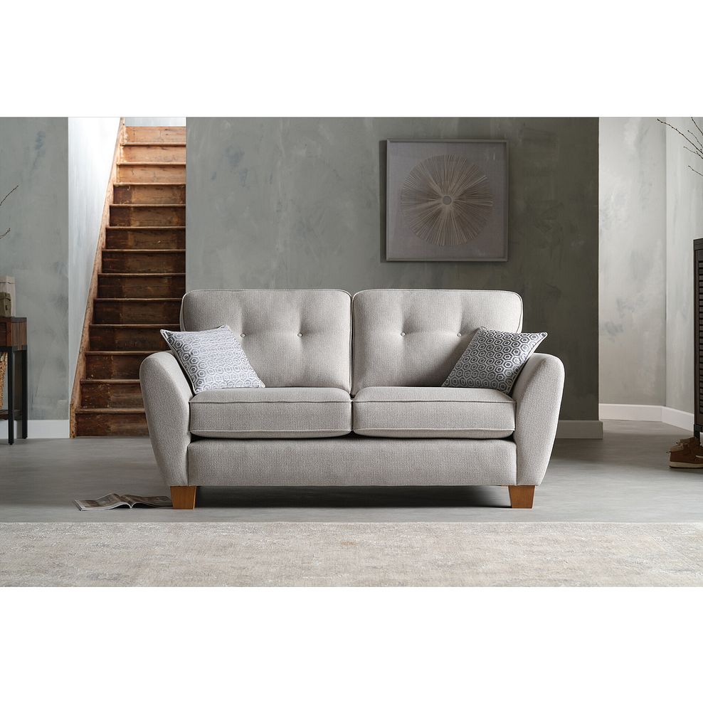 Inca 2 Seater Sofa in Christy Collection Silver Fabric 2
