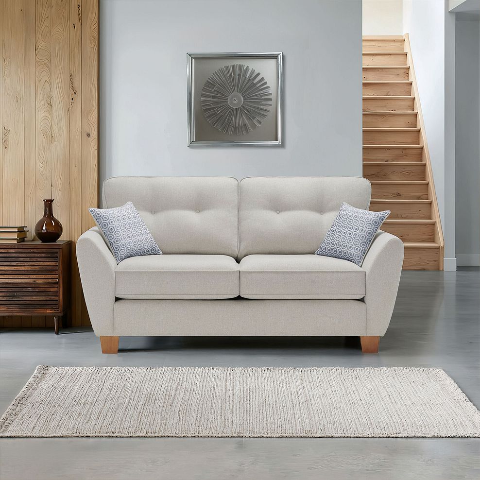 Inca 2 Seater Sofa in Christy Collection Silver Fabric 13