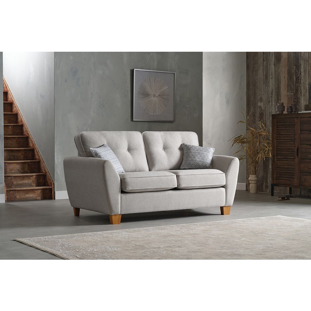 Inca 2 Seater Sofa Bed in Christy Collection Silver Fabric 2