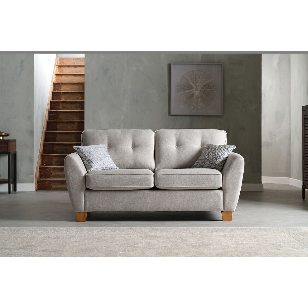 Inca 2 Seater Sofa Bed in Christy Collection Silver Fabric 3