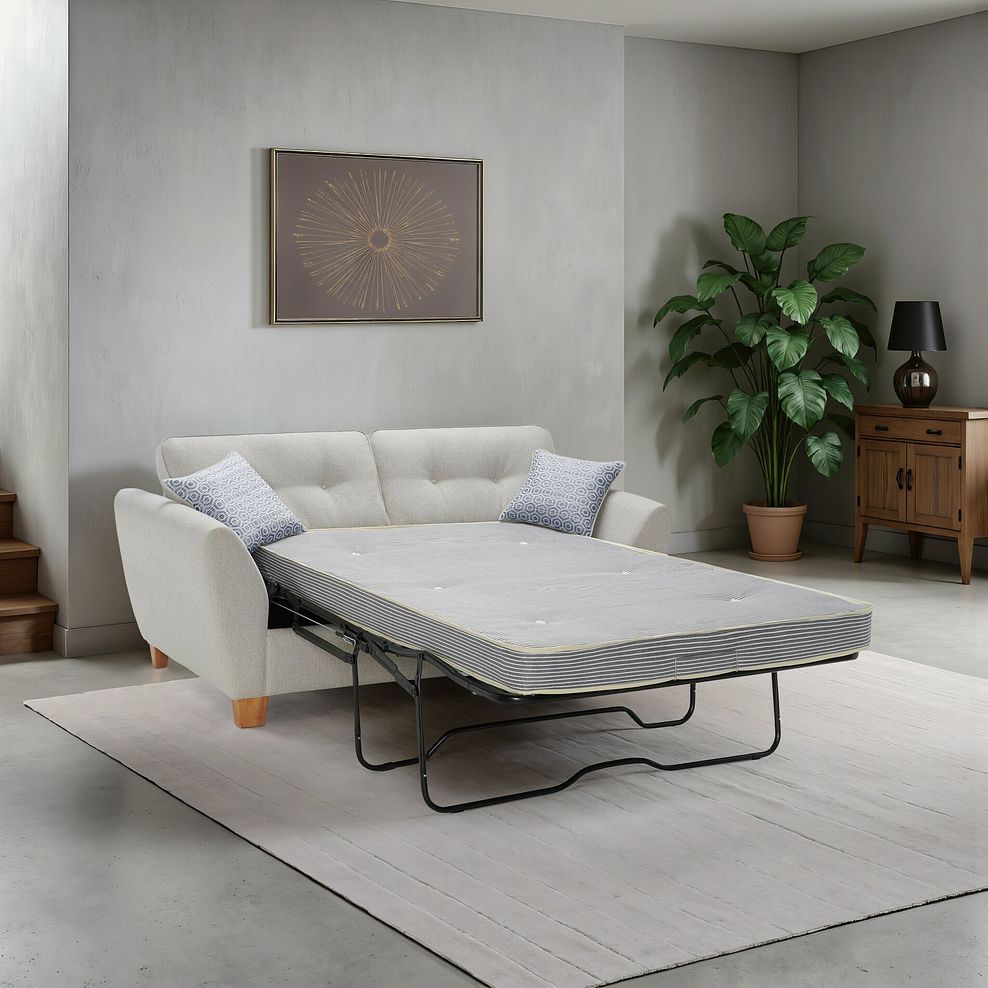 Inca 2 Seater Sofa Bed in Christy Collection Silver Fabric 15