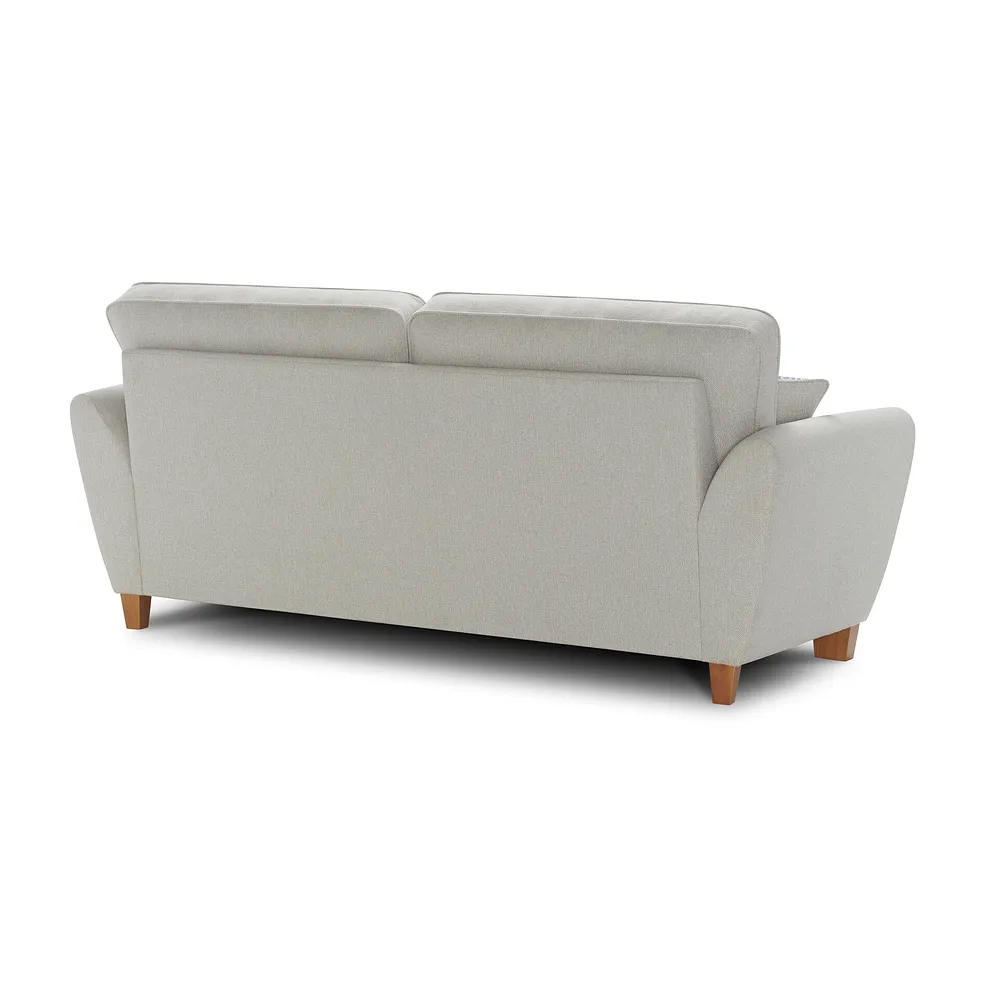 Inca 3 Seater Sofa in Christy Collection Silver Fabric 5