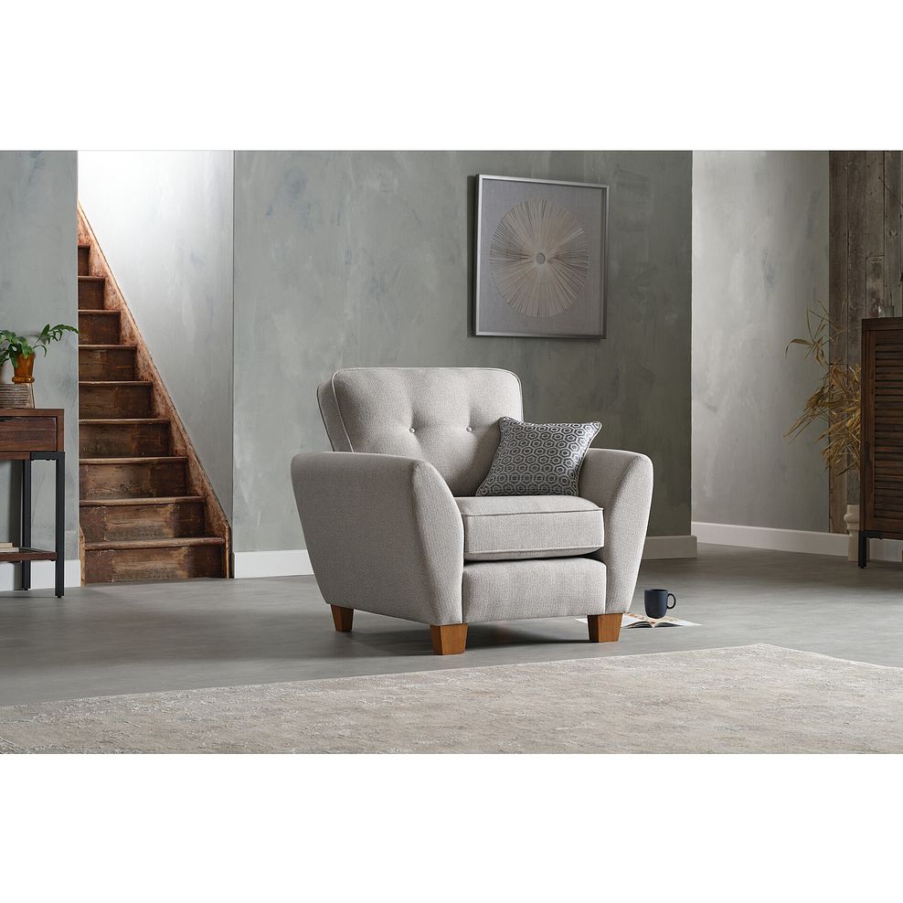 Inca Armchair in Christy Collection Silver Fabric 1