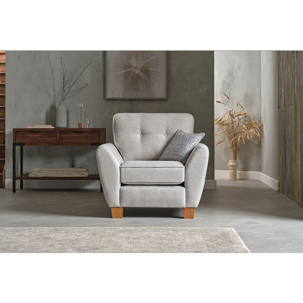 Inca Armchair in Christy Collection Silver Fabric 3