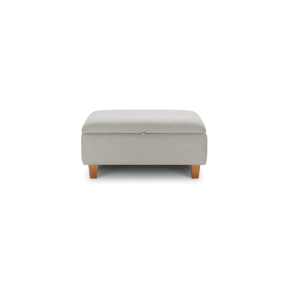 Inca Storage Footstool in Christy Collection Silver Fabric 4