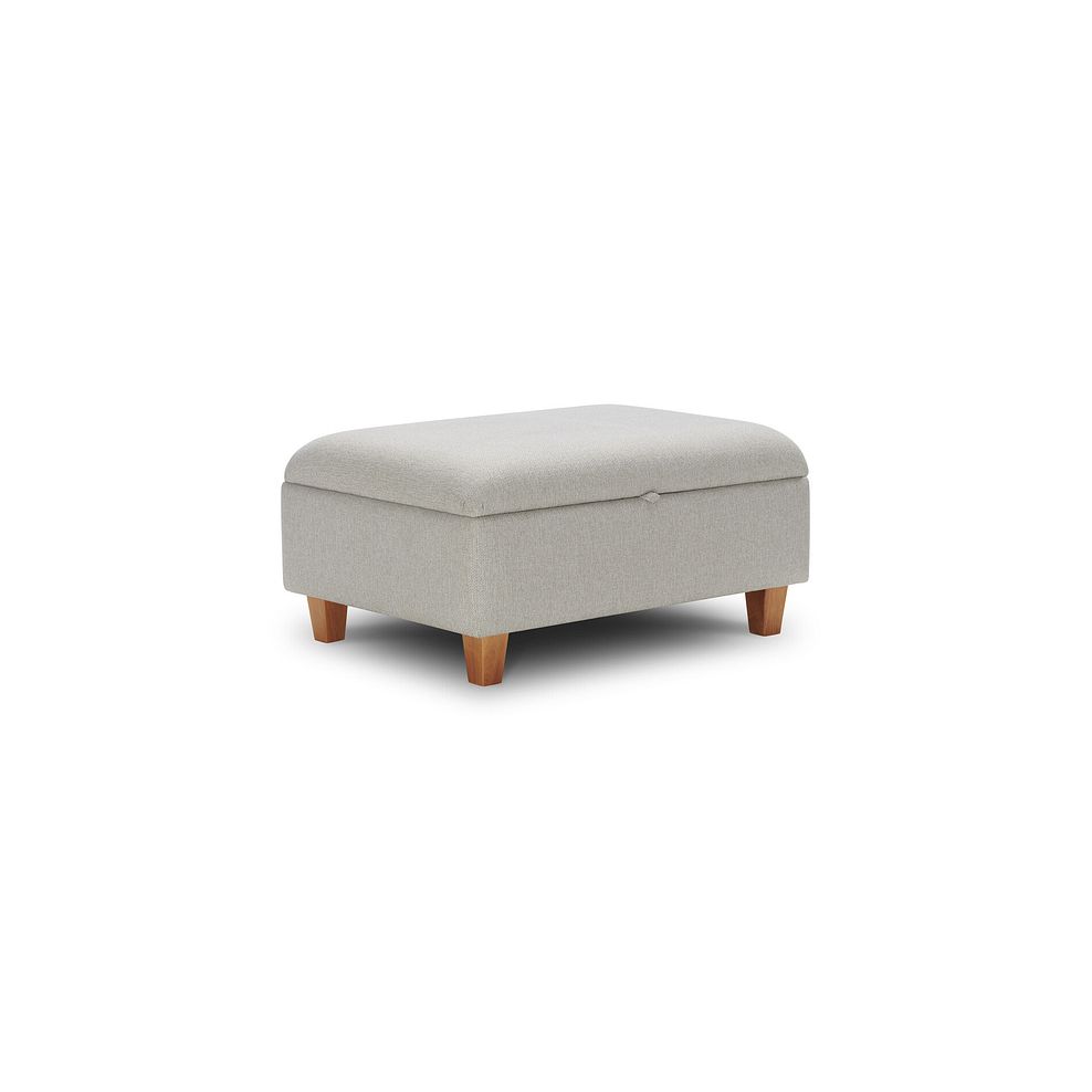 Inca Storage Footstool in Christy Collection Silver Fabric 3
