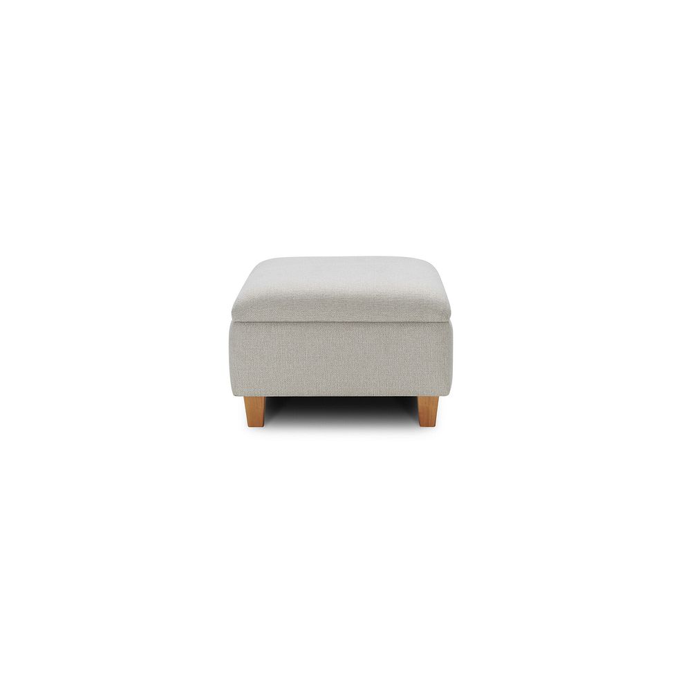 Inca Storage Footstool in Christy Collection Silver Fabric 6
