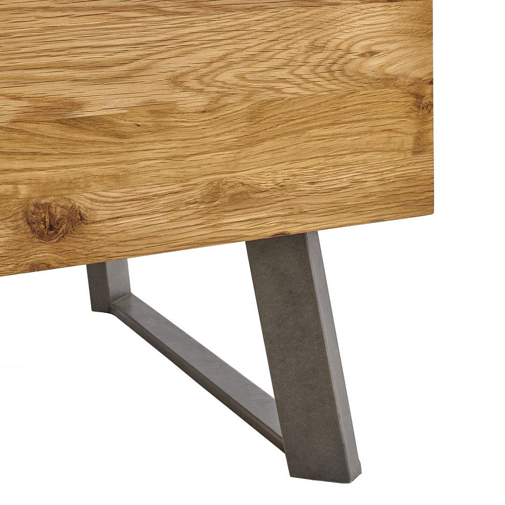 Boston Natural Solid Oak and Metal Coffee Table Thumbnail 8