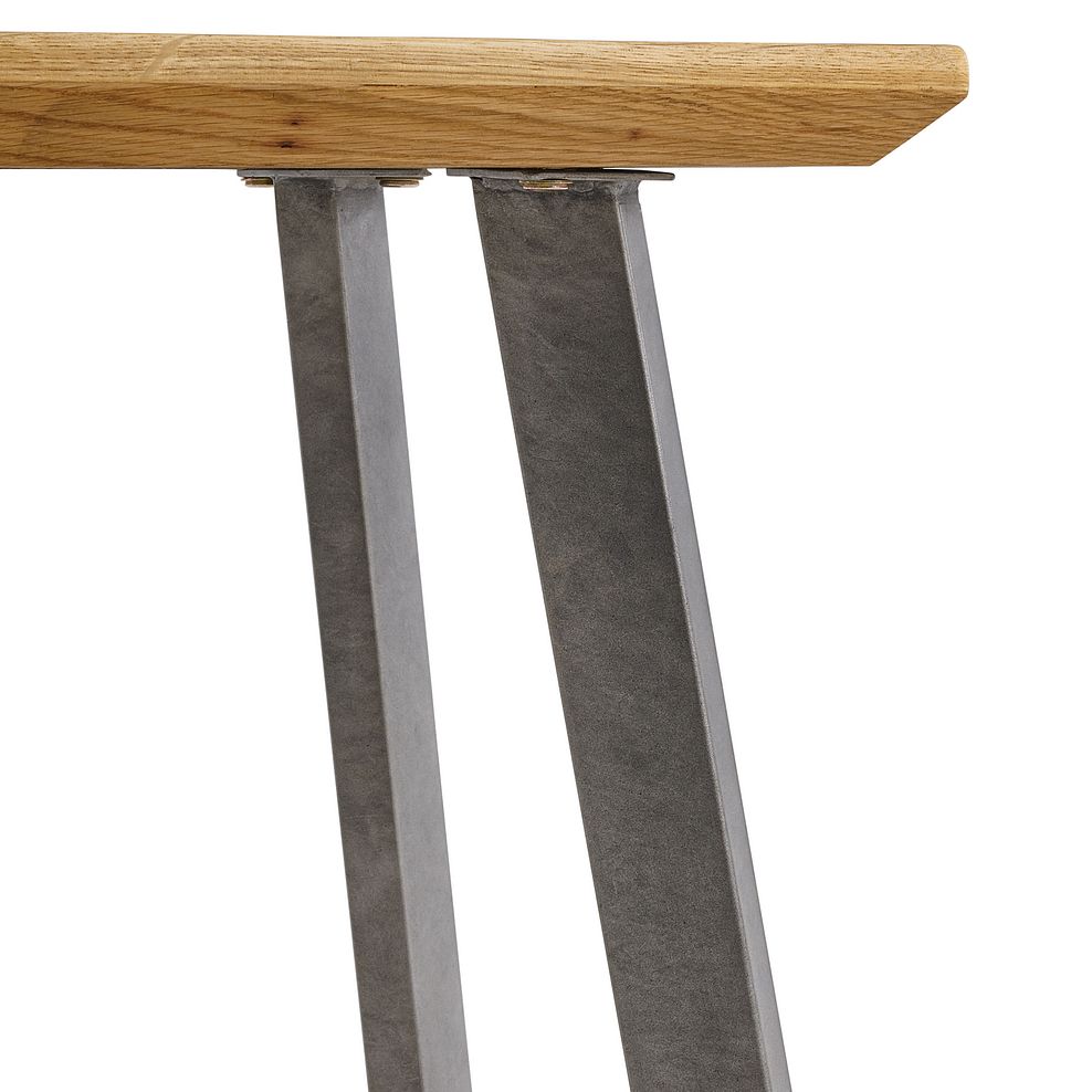 Boston Natural Solid Oak and Metal Dressing Stool 5