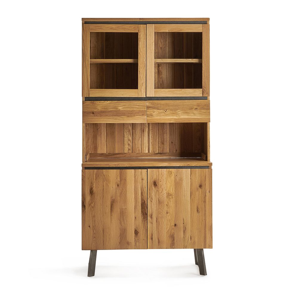 Boston Natural Solid Oak and Metal Small Dresser 2